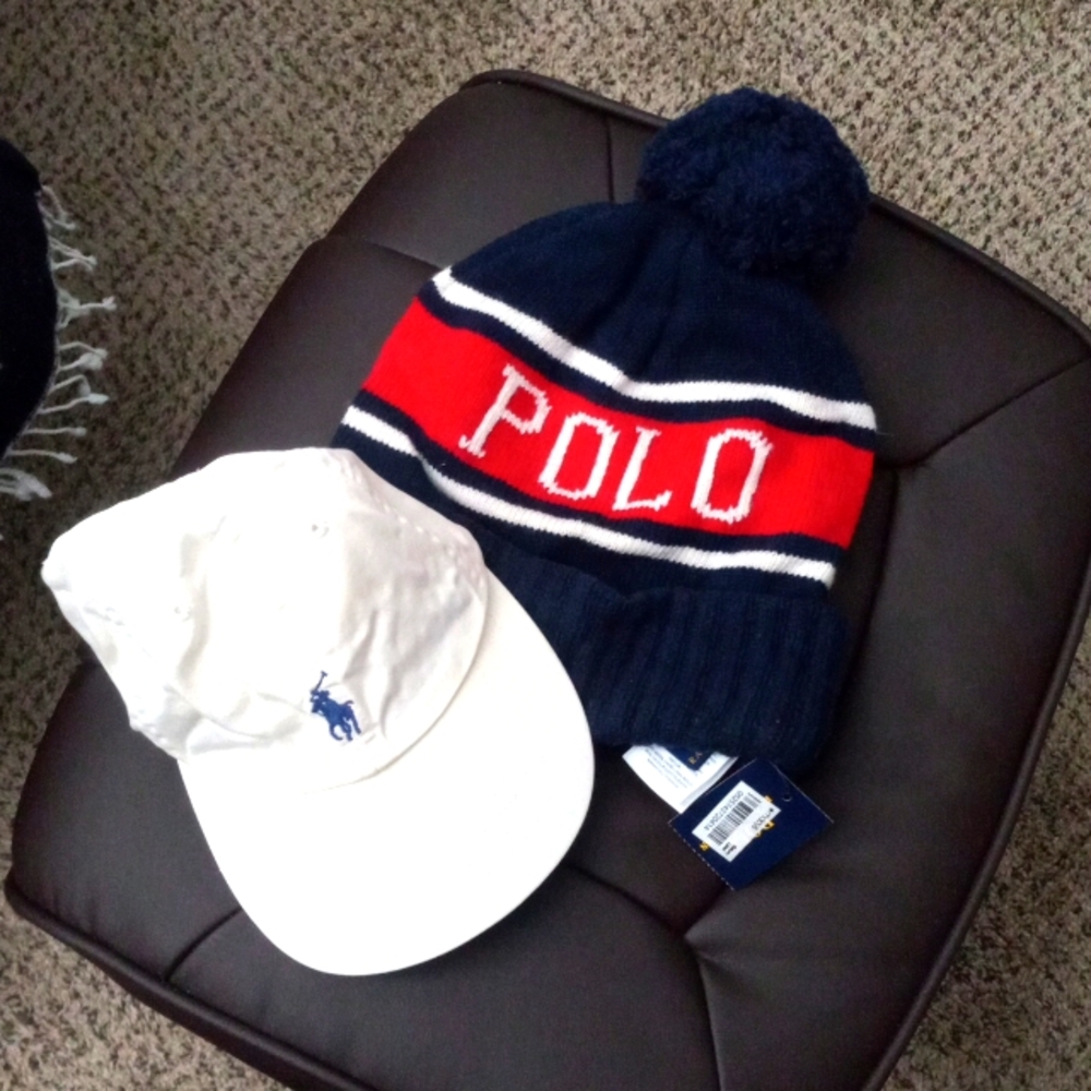 A polo beanie along with a Polo cap